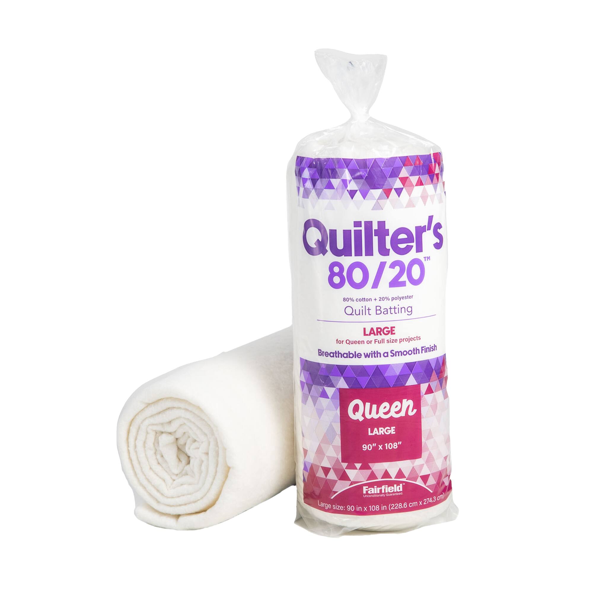 4 Pack: Fairfield™ Quilter's 80/20™ 90" x 108" Queen Quilt Batting